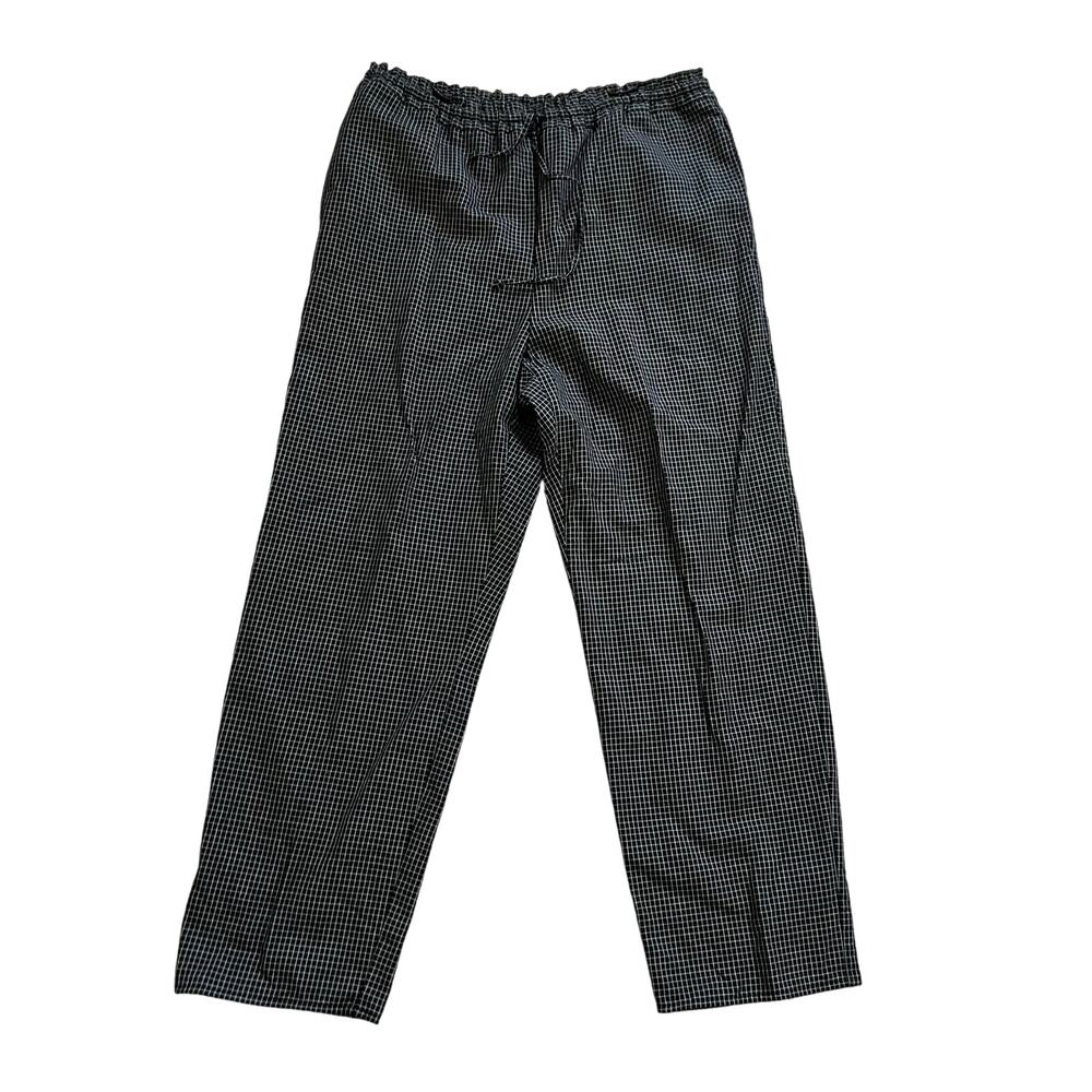 Liz Claiborne Liz Sport Gingham Pants Petite Medium Wide Leg Casual - Picture 1 of 6
